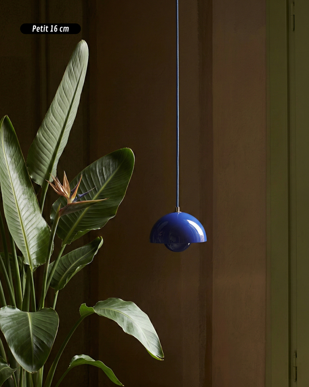 NEDO modern Scandinavian-style metal pendant in blue by Körven Studio